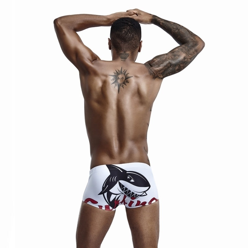 Beach Surfing  Shark Print Swimming Trunks