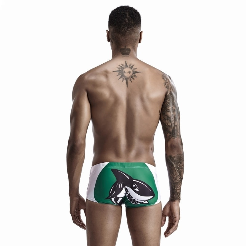 Beach Surfing  Shark Print Swimming Trunks